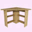 Bureau d'angle en coin
