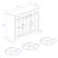 Buffet Farmhouse avec 3 tiroirs et 3 portes