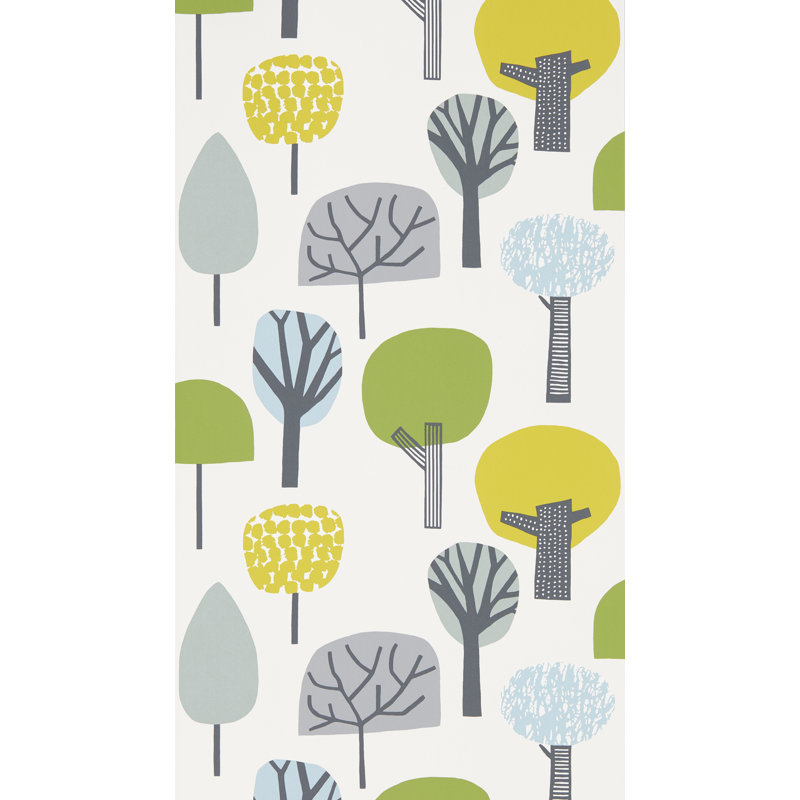 10.05m x 52cm Matte Wallpaper Roll, Citrus/Gecko/Glacier