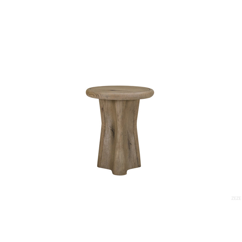 English Knotty Oak Drop Accent Table