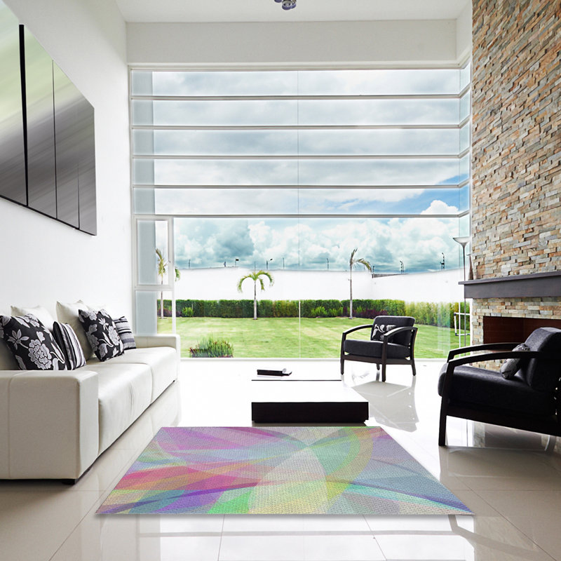Abstract Indoor Rug, Square 4'