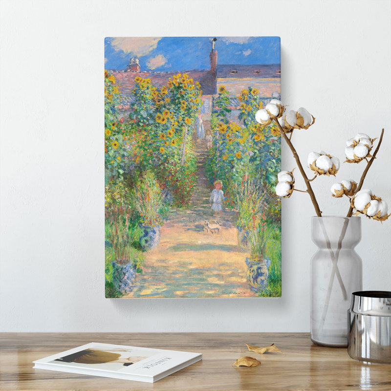 Garden At Vetheuil by Claude Monet - Wrapped Canvas, 50cm H x 35cm W x 3cm D