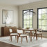 Crowle Bowie Five Piece Mid-century Modern Tate Upholstered Dining Set