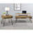 Golden Oak and Black Square End Table