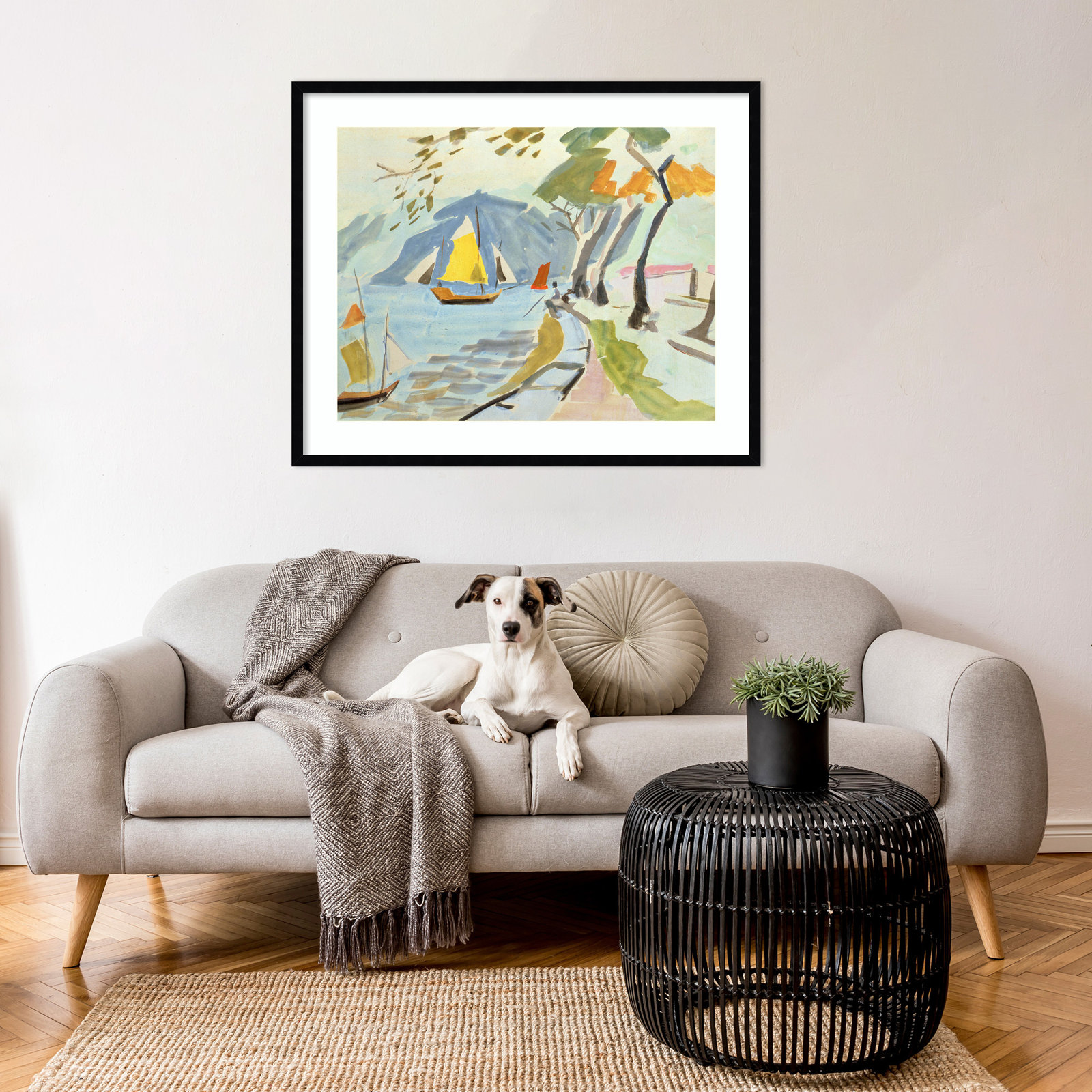Macau Shoreline Framed On Paper by Anne Durham Print, Black, 27" H x 33" W x 1" D