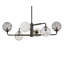 Oberon 6 - Light Steel Dimmable Square / Rectangle Chandelier