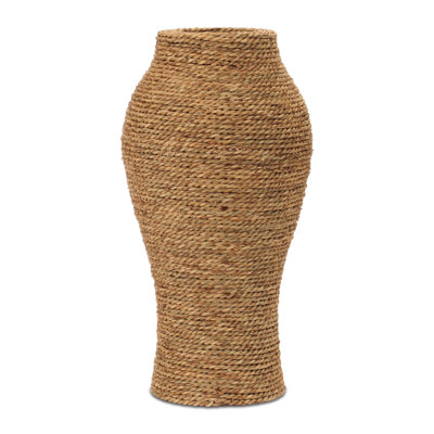 Woven Seagrass Floor Vase