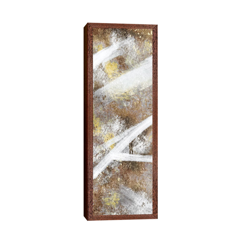 Stoned Distraction I by Marcus Prime - Painting on Canvas, Classic Brown Wood Framed, 152.4cm H x 50.8cm W x 3.81cm D