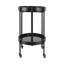 Chariot-bar ovale avec 2 tablettes