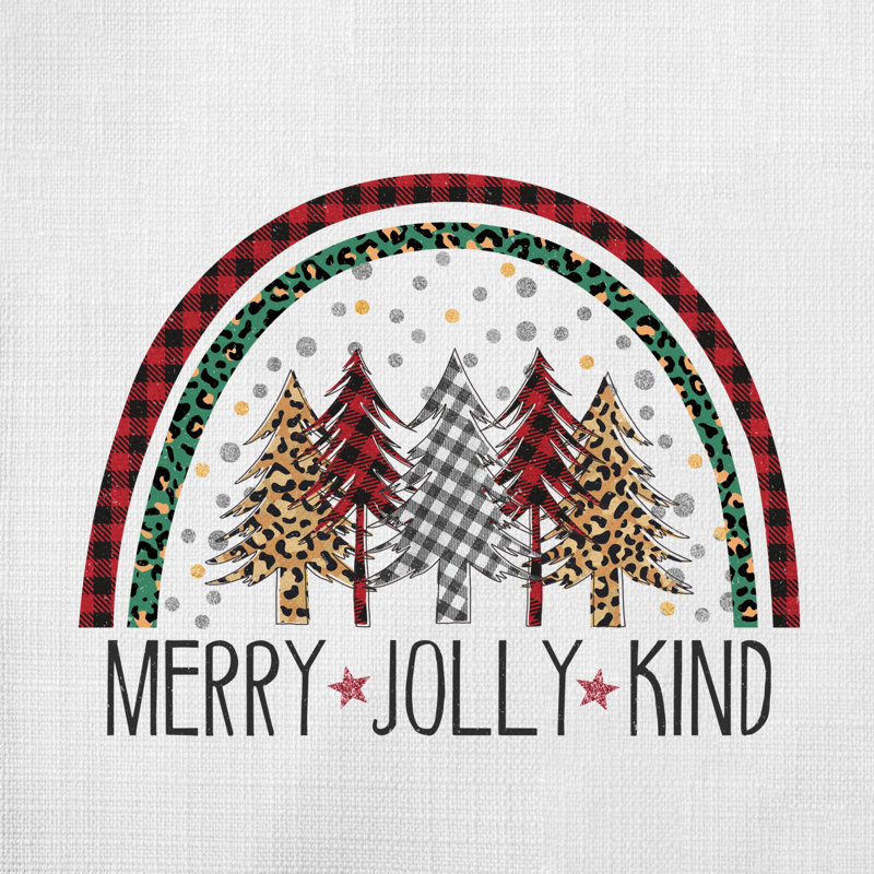Christmas Rainbow4 Reversible Throw Pillow, 14" x 14"