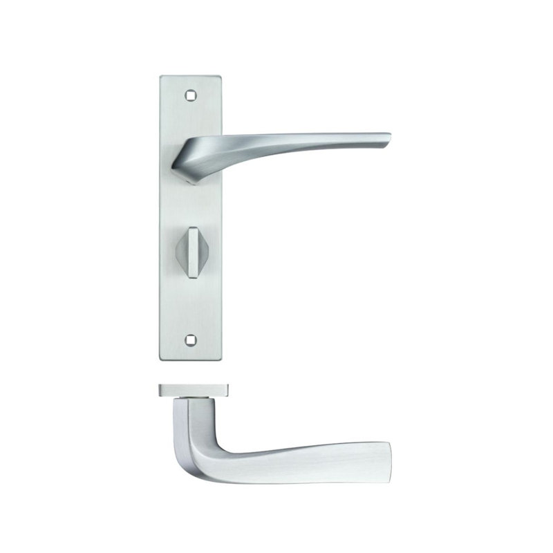 Bathroom Right Hand Door Handle, Satin Chrome
