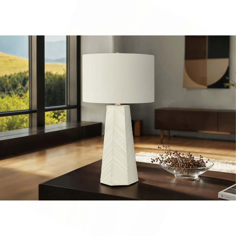 Lampe de table, 74 cm de hauteur, abat-jour en céramique, style contemporain