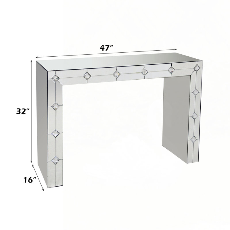 Console miroir et faux strass (assemblée)