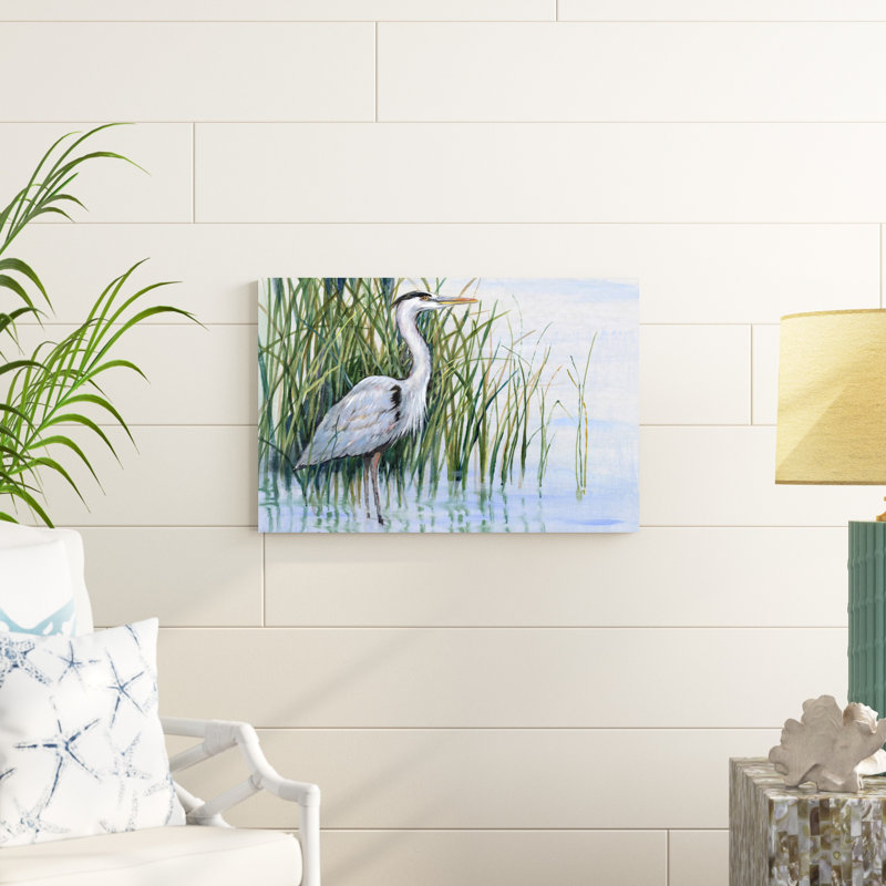 " Heron In The Marsh I ", 20" H x 30" W x 1.25" D