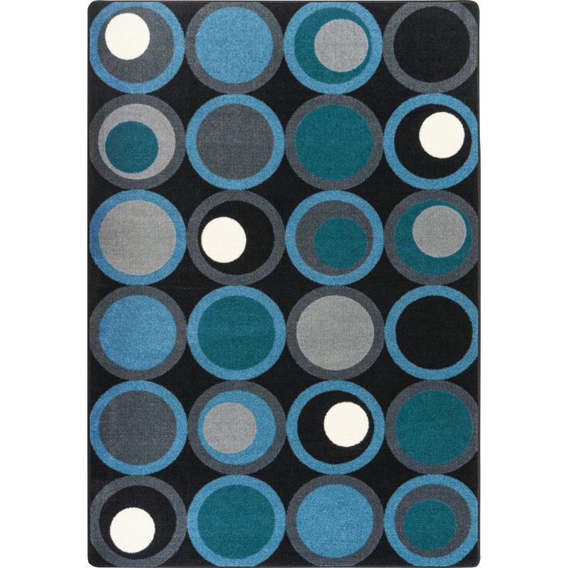 Tapis touffeté à motif géométrique, Rectangle 5 pi 4 po x 7 pi 8 po