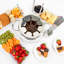 Pot à fondue 8 tasses avec 6 fourchettes à fondue Nostalgia, blanc et acier inoxydable-129509183