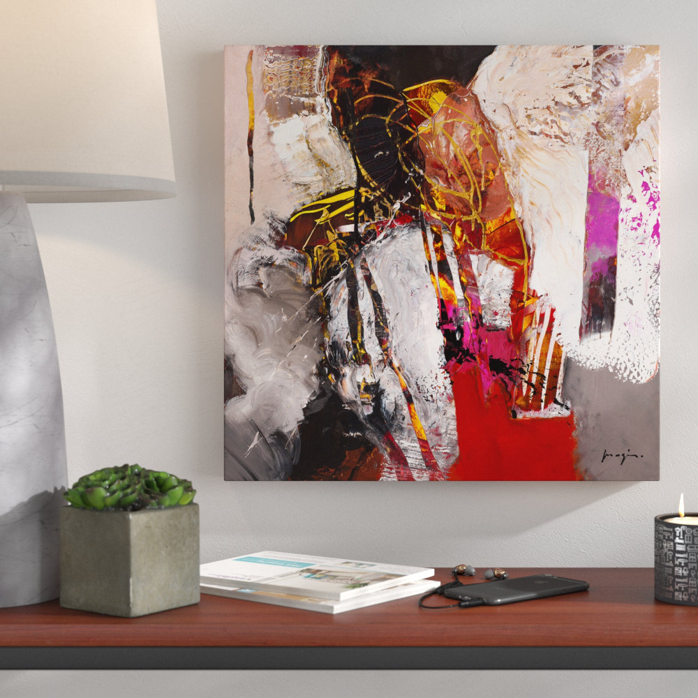 'Variations Abstraites XII' Acrylic Painting Print on Wrapped Canvas Wrought Studio™