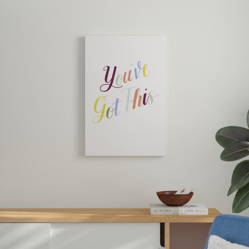 «Be Yourself II», art textuel sur toile, H 30 po x l 20 po