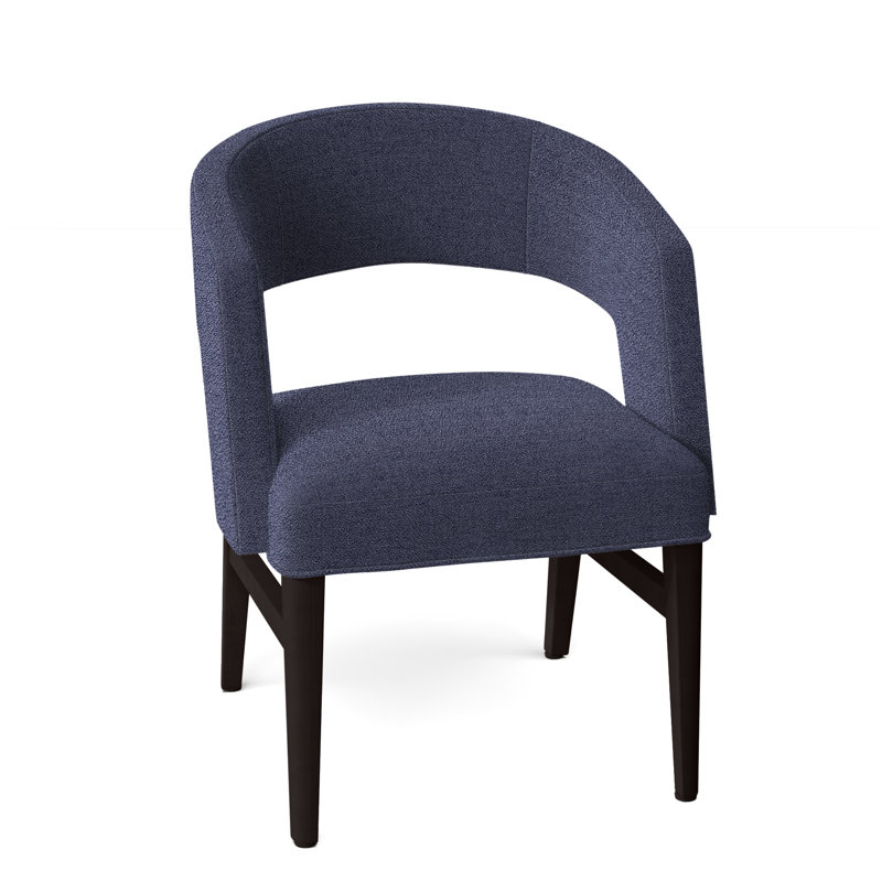Chaise avec accoudoirs Bryant, Amande chamois, 8789 Indigo
