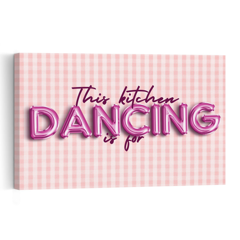 Affiche murale contemporaine lilas « Danse dans la cuisine », H 32 po x l 48 po