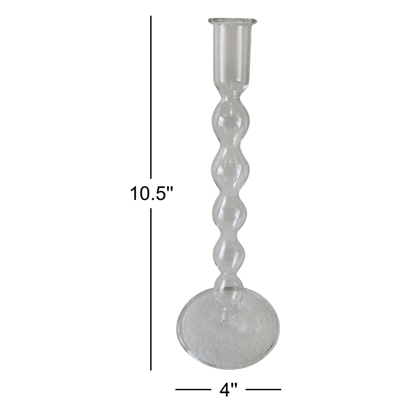 Clear Glass Candlestick Holder