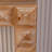 Rustic Geometric Relief Console Table with Solid Wood and MDF Construction