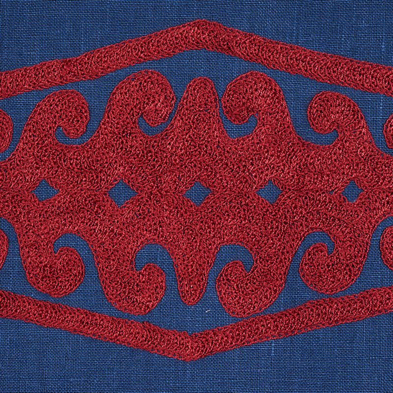 Tissu de broderie Seema, Grenat