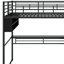 Lit mezzanine en métal avec DEL, bureau et tablettes-1358607179