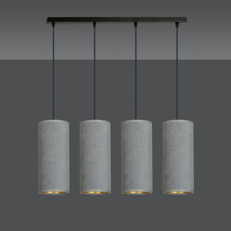 Ealidh 4 - Light Steel Kitchen Island Pendant, Grey