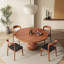 Ensemble de salle à manger rond en bois massif Ikerne pour 2/4/6/8 personnes - 39"/43"/47"/53"/59"-570843491-747973592-747973495