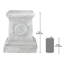 English Rosette Garden Large Plinth Pedestal