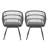 TERRY CHAIR,2PCS With 2 Cushions,Gray