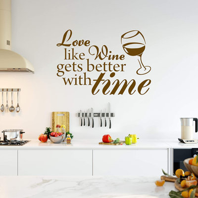 Adhésif décoratif «Love Like Wine Gets Better with Time»