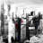 White city with paint splash - Cities Black canvas decor