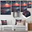 «Pink Sunset Blush Flowers By Evening River», art mural plage et océan-427667860-427667948