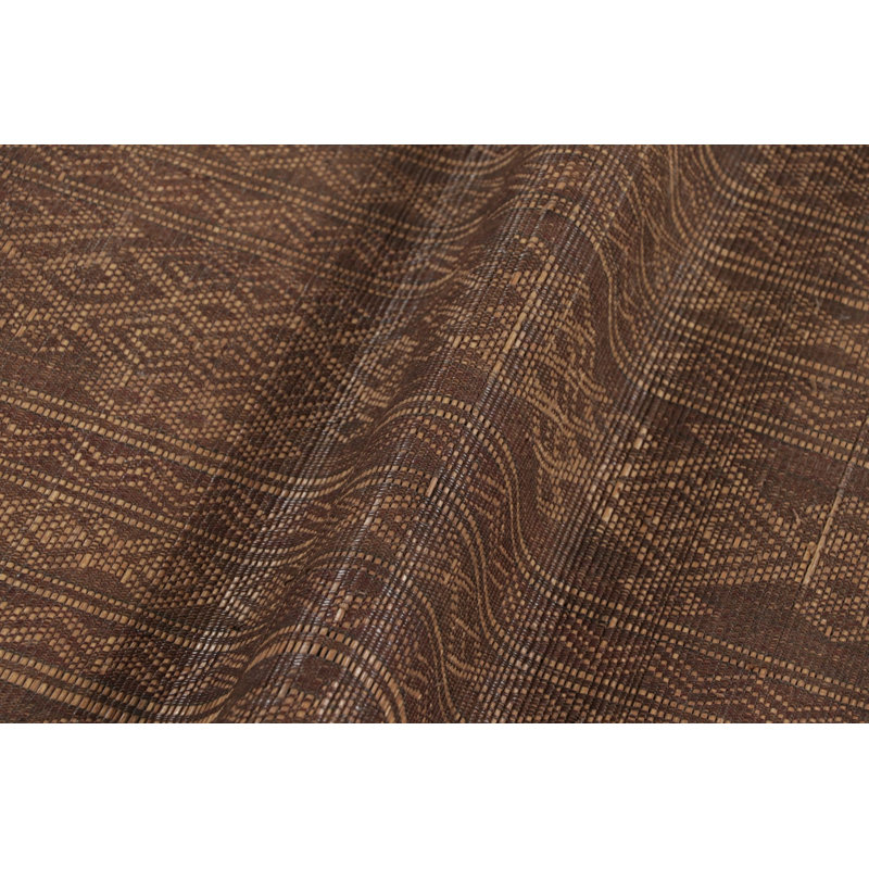 Vintage Tuareg Square Mat In Brown And Gold With Geometric Patterns- Rug & Kilim