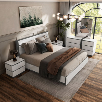 Arakawa 5-Piece Platform Bedroom Set with Storage Bed
