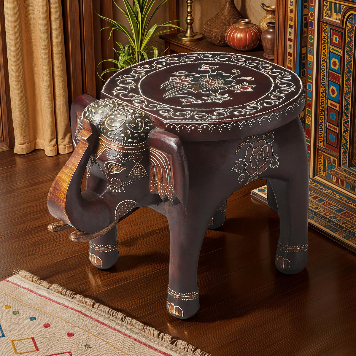 Aydan Solid Wood End Table - Indian Interior Design