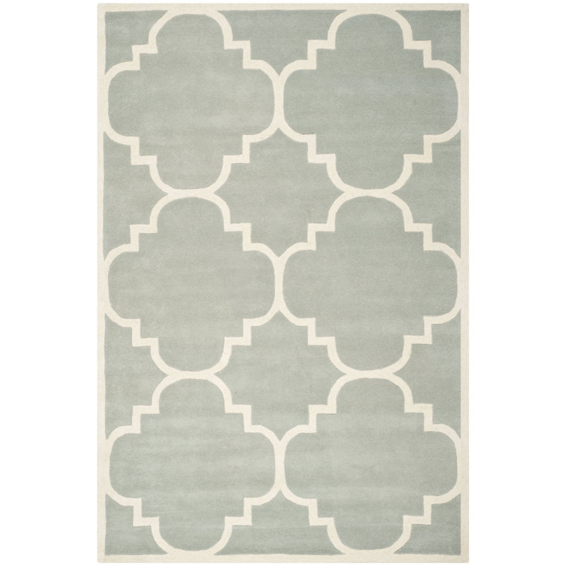 Vick Geometric Wool Hand Woven Area Rug, Rectangle 152 x 244 cm