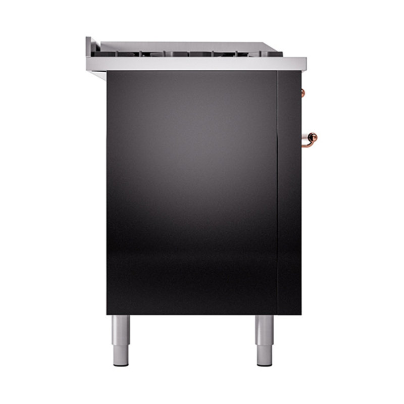 Cuisinière ILVE Nostalgie II Série 60 po à double combustible avec 7 brûleurs scellés, plaque de cuisson, table française (gaz naturel, porte pleine)