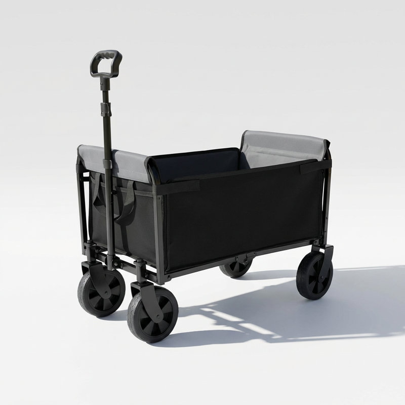 Wagon polyvalent pliable avec roues amovibles et capacité de poids élevée