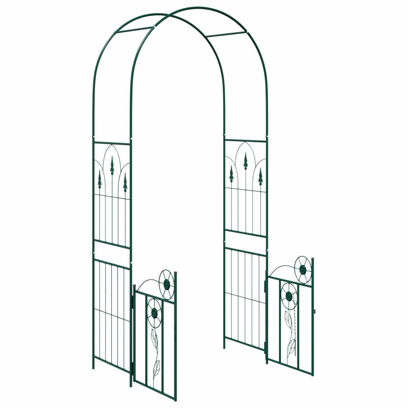 102cm W x 50cm D Steel Arbour, Green