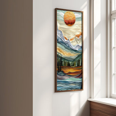 Élégante peinture décorative en panneau de fibres à densité moyenne, 15,8 po x 47,2 po | 100% UV imprimé sur panneau de fibres à densité moyenne de 3 mm avec cadre durable en bois de pin 100% (épaisseur: 0,14 pouce) | Art mural parfait pour le salon, la chambre à coucher et le bureau
