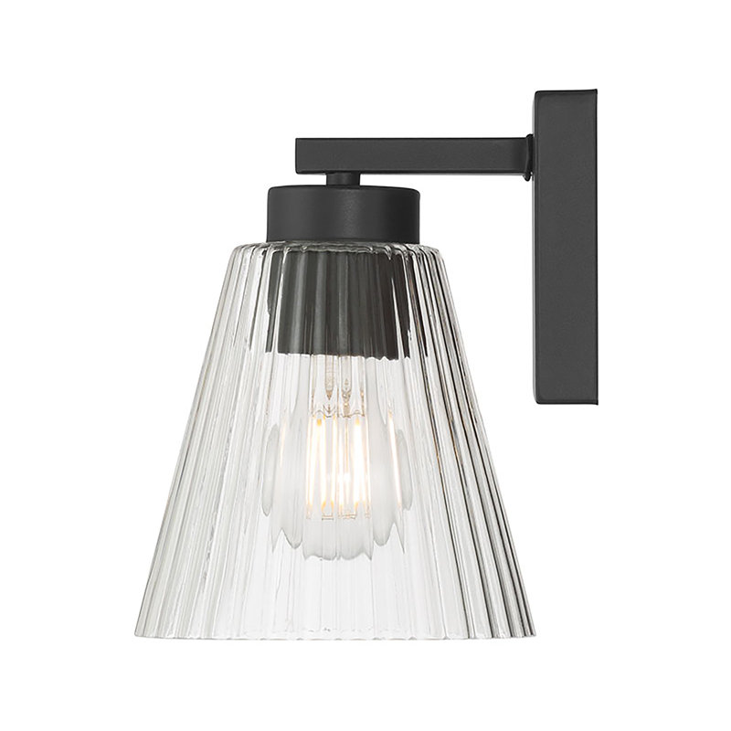 Riville 7.5" High 1-Light Wall Sconce, Black