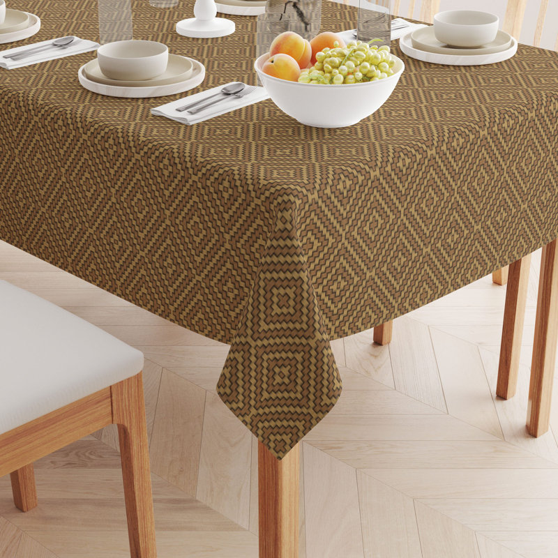 Villacorta Geometric Square Tablecloth, 70" x 70"