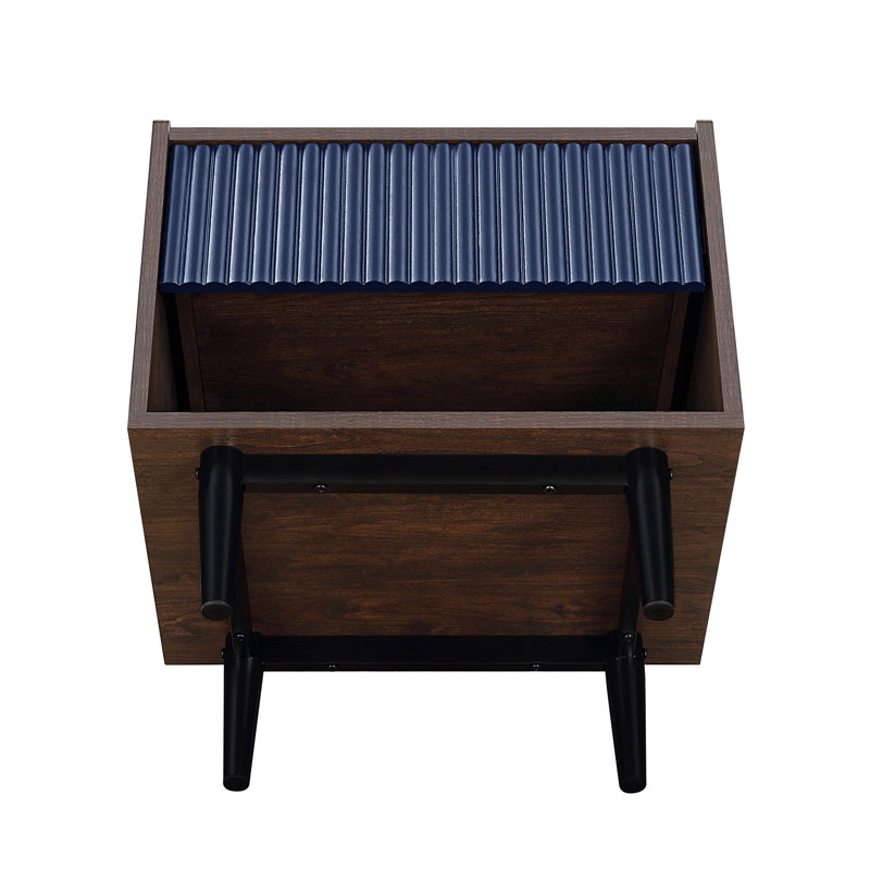 Table de chevet bleu marine