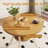 5 Pieces 35.4’’ Transitional Style Round Dining Table Set, Extendable Folding Kitchen Dining Table Set For 4 With 4 PU Upholstered Dining Chairs-1459915595-1459915592-1467833792