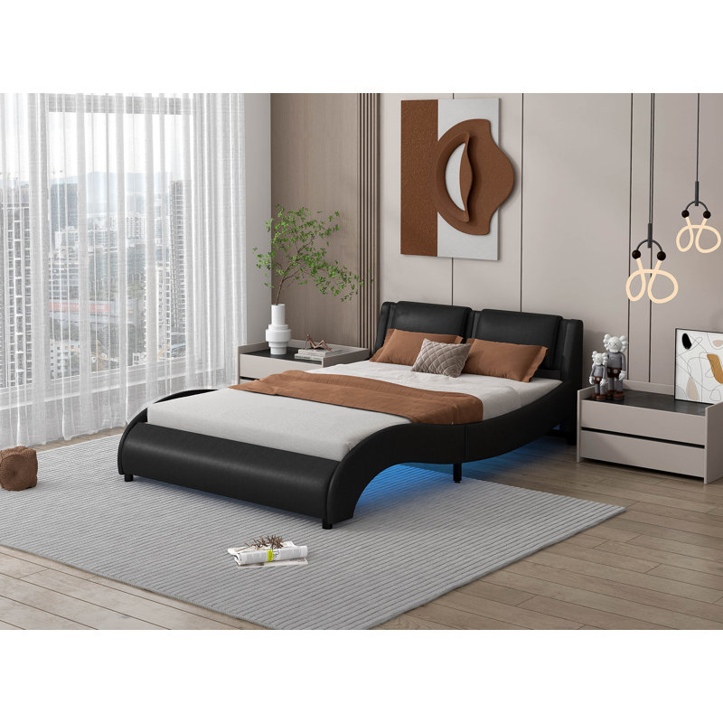 Lit avec rangement Malvern, Double, Noir