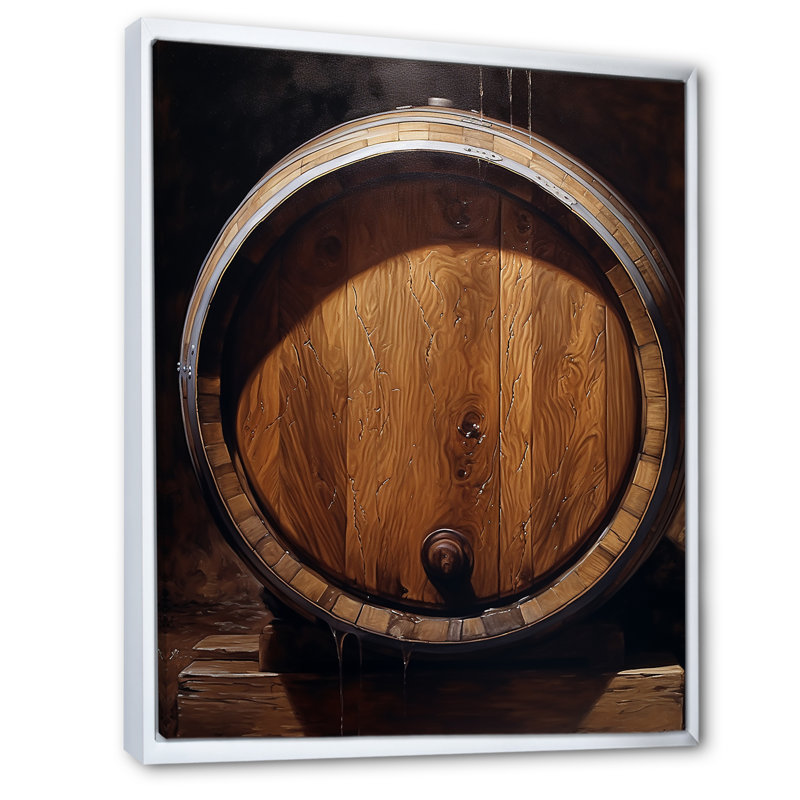 Barrels Breath sur impression sur toile, H 32 po x l 24 po x P 1 po, Cadre flottant blanc