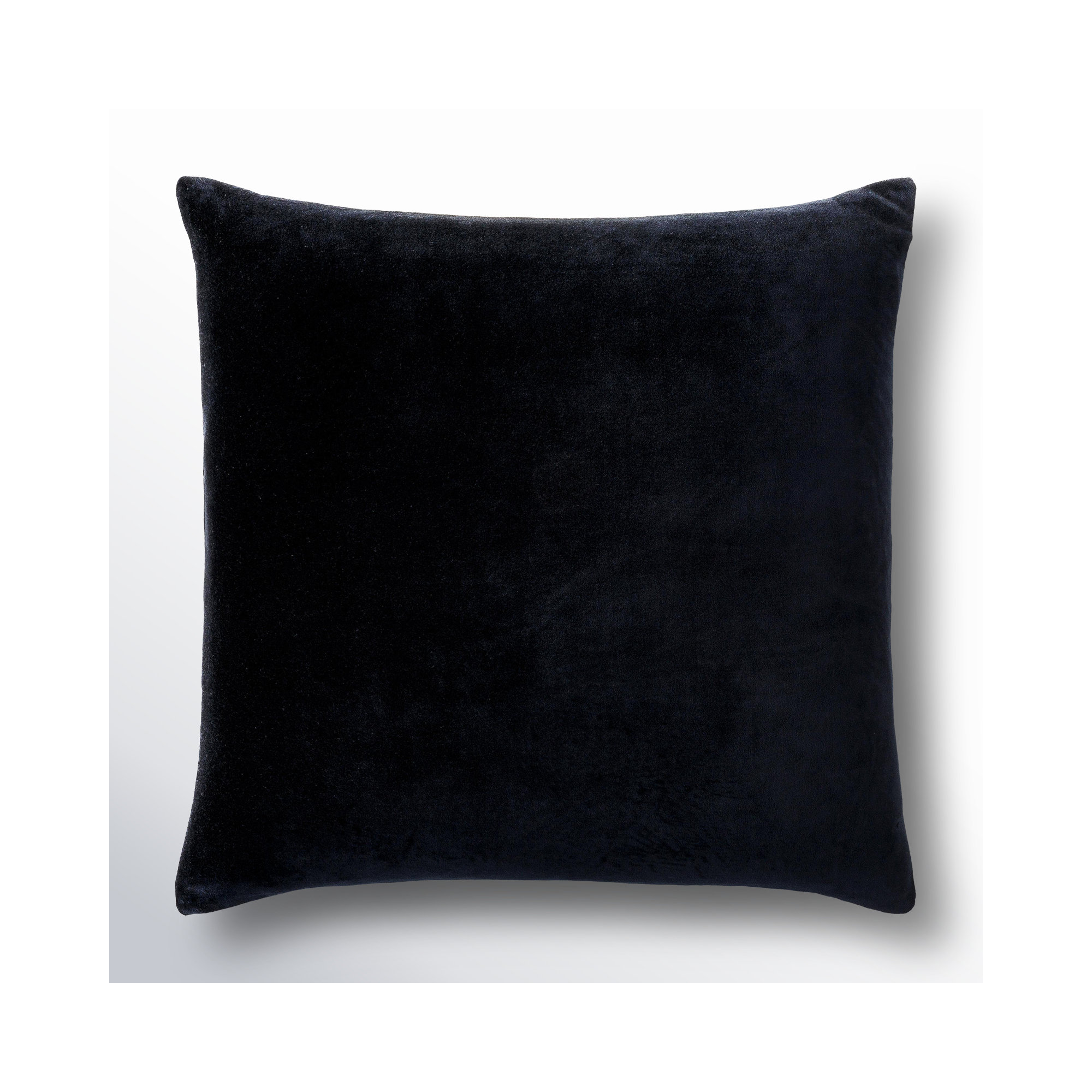 Denny Cotton Throw Square Pillow, 22"H x 22"W, Black, Polyester/Polyfill